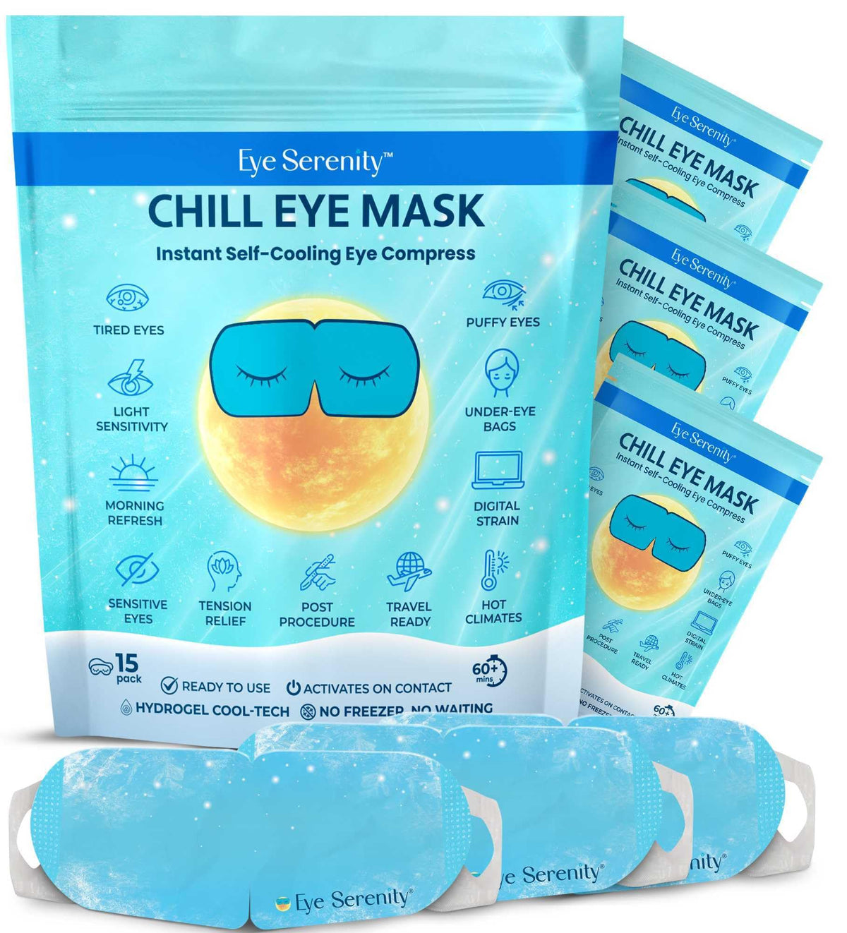 Lure Essentials Eye Serenity CHILL Self Cooling Mask front view