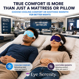Lure Essentials Eye Serenity CHILL Self Cooling Mask in use during relaxation