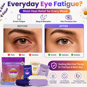 Lure Essentials Eye Serenity Steam Eye Mask in a travel bag
