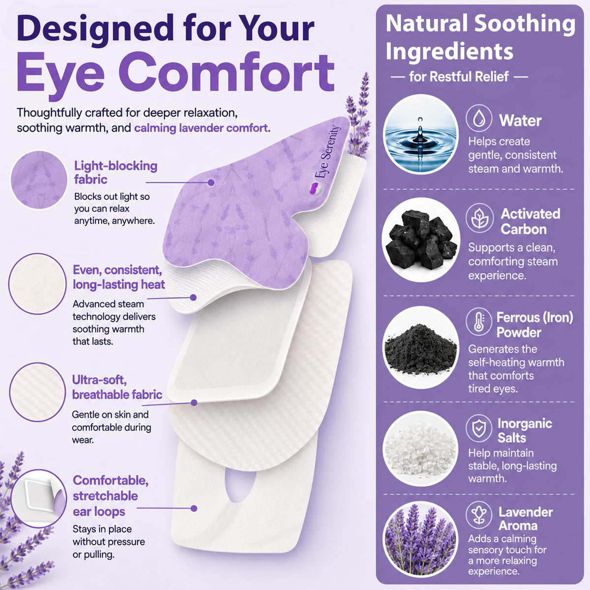 Lure Essentials Eye Serenity Steam Eye Mask in a travel setting