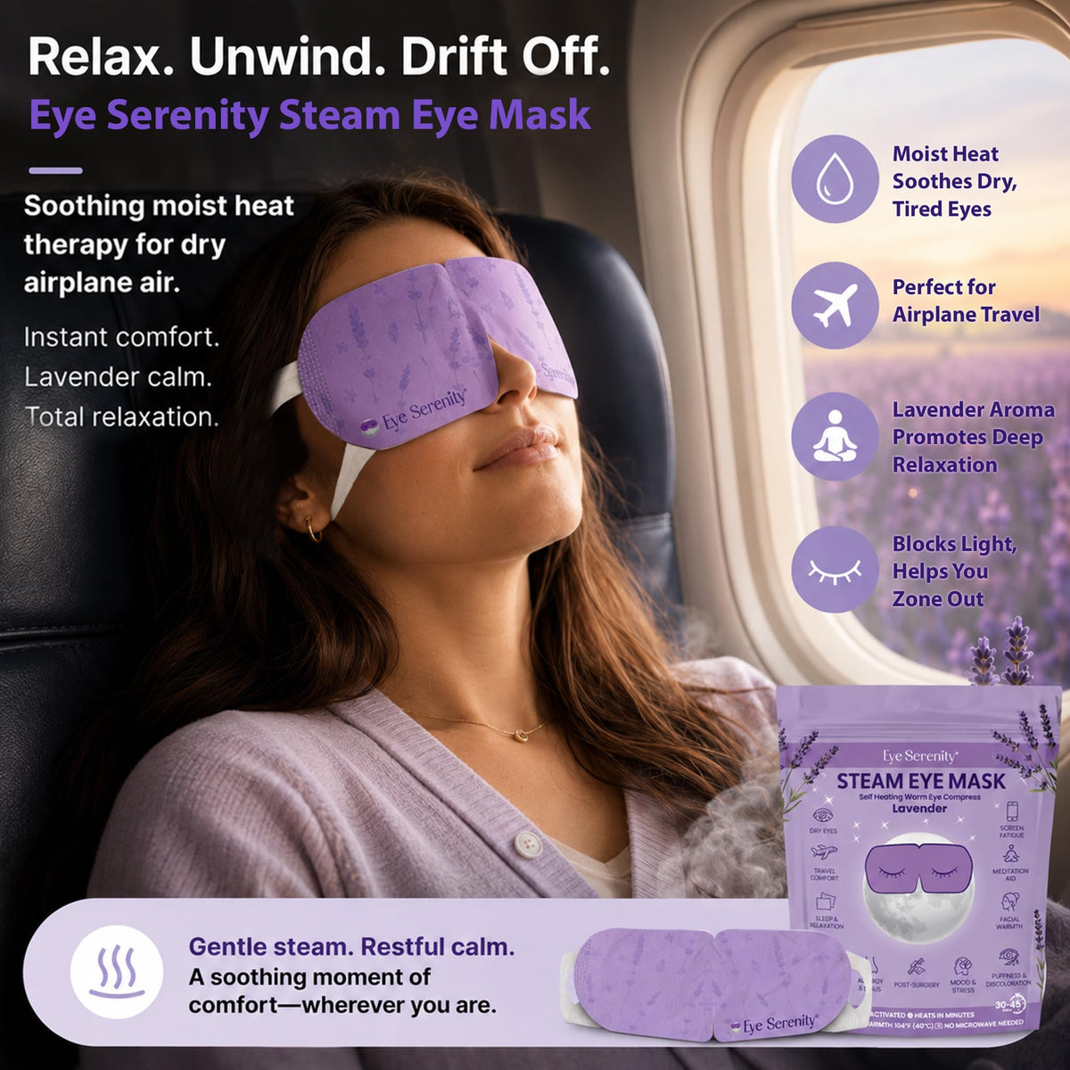 Lure Essentials Eye Serenity Steam Eye Mask individual packaging