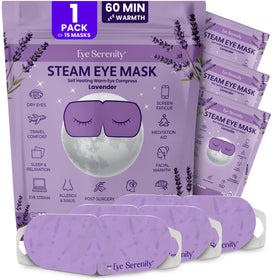 Lure Essentials Eye Serenity Steam Eye Mask lavender front view