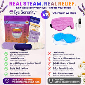 Lure Essentials Lavender steam eye mask in packaging