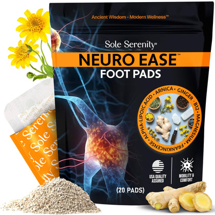 Lure Essentials NeuroEase Nighttime Foot Pads front view with packaging