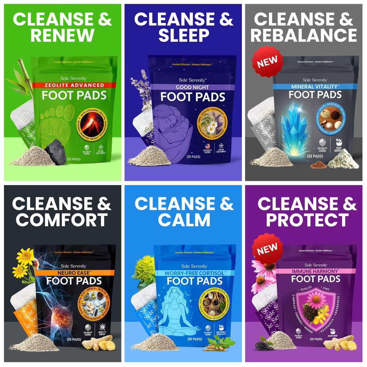 Lure Essentials Sole Serenity Foot Pads displayed next to foot care items