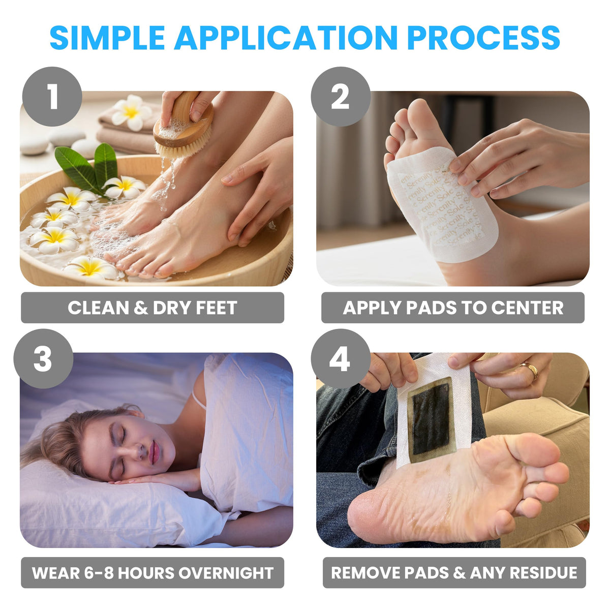 Lure Essentials Sole Serenity Foot Pads laid out on a flat surface