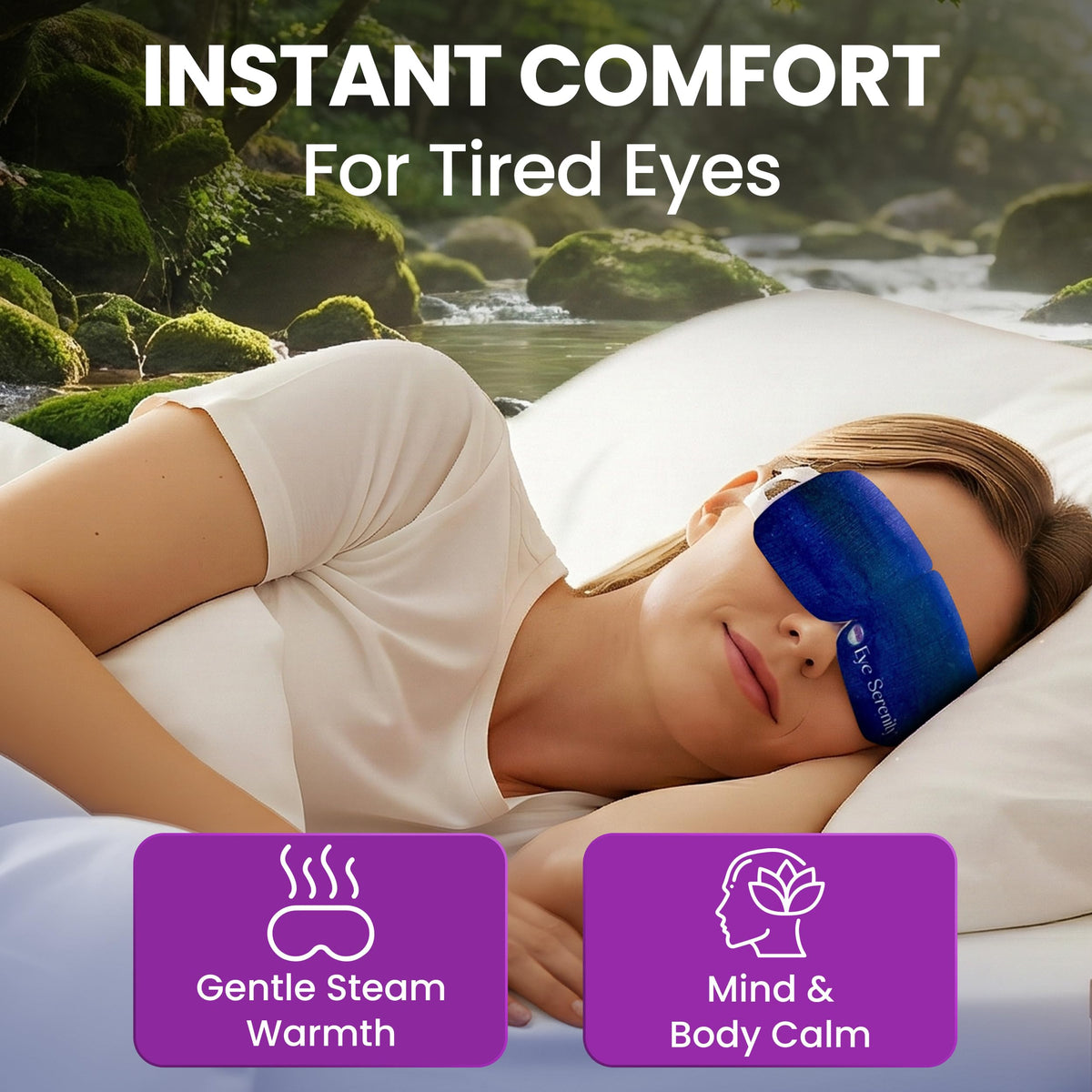 Lure Essentials Unscented steam eye mask front view