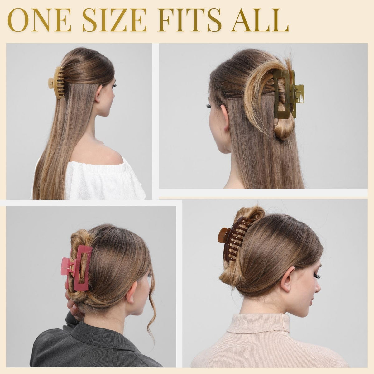 LuSeren 8 Pack Jelly Hair Clips beautifully wrapped in gift box