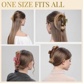 LuSeren 8 Pack Jelly Hair Clips beautifully wrapped in gift box