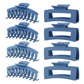 LuSeren blue hair clips front view in gift box