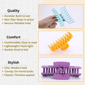 LuSeren colorful hair clips arranged by color