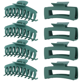 LuSeren Green Hair Clips 8 pack in gift box