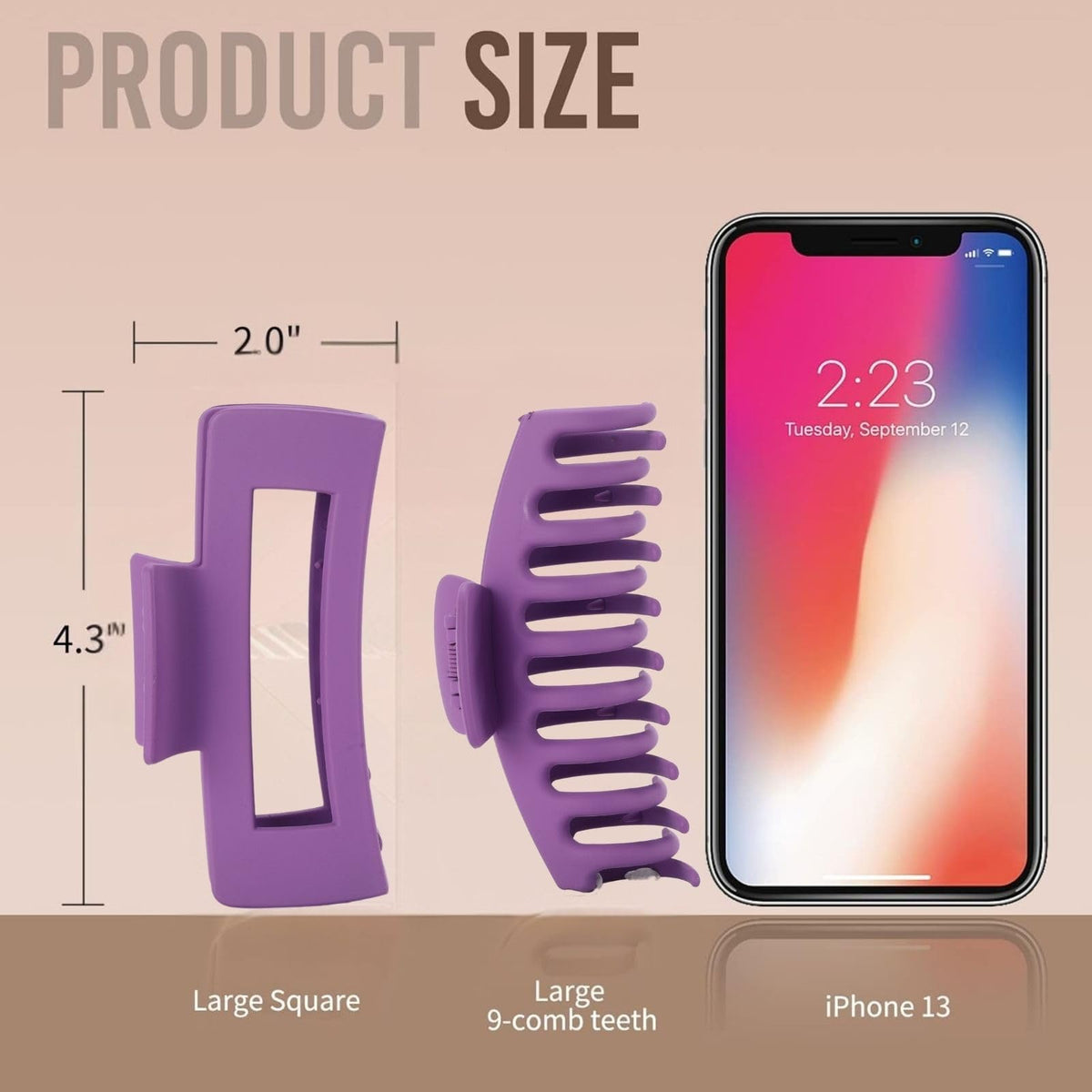 LuSeren hair clip close-up showing durable plastic material