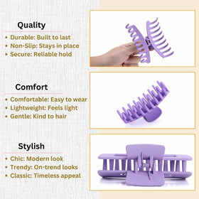 LuSeren hair clip in use with thick curly hair