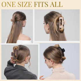 LuSeren Hair Clips 4.3 inch large matte banana clip in black
