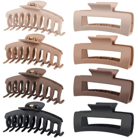LuSeren Hair Clips 4.3 inch large matte banana clip in cream