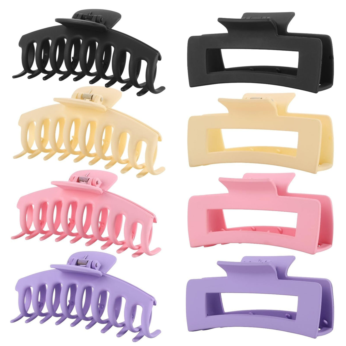 LuSeren hair clips displayed in various colours on a flat surface