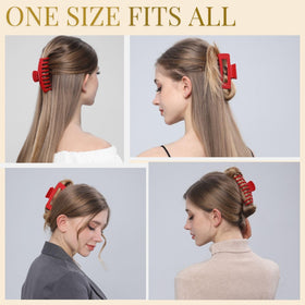 LuSeren hair clips in use with thick hair