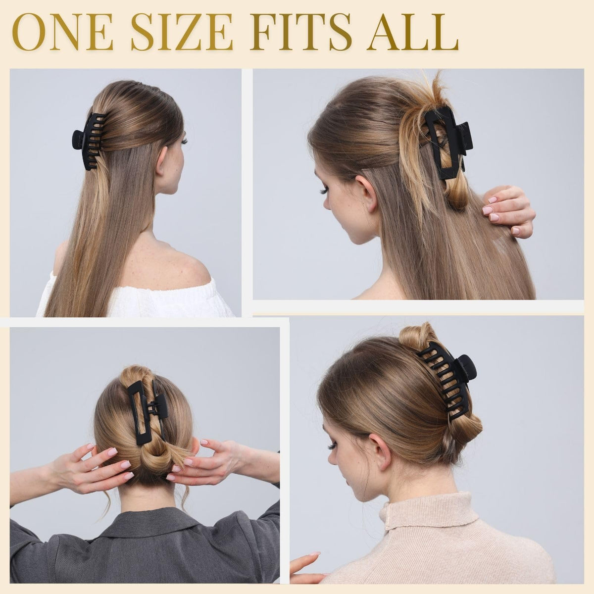 LuSeren jumbo hair clip on straight hair