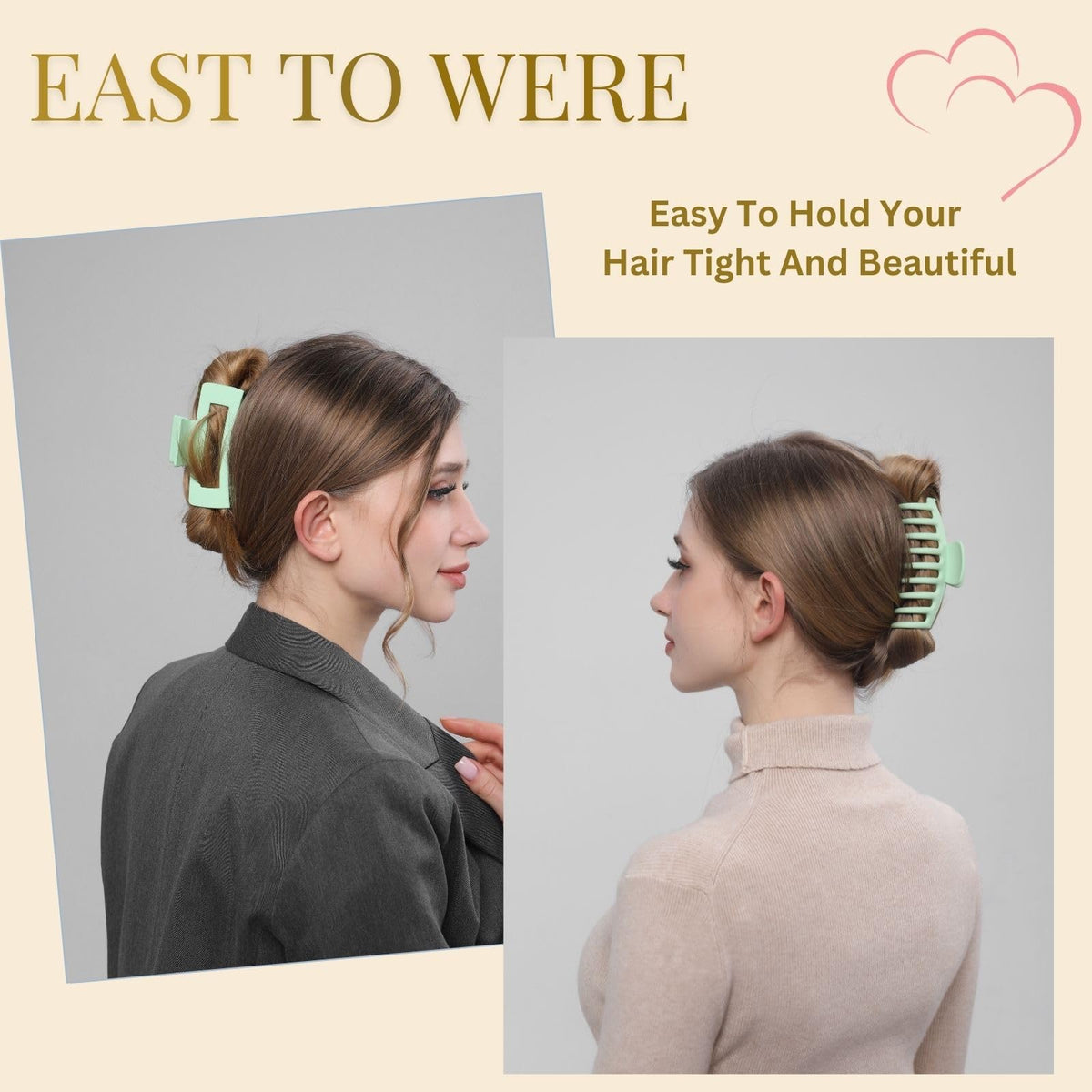 LuSeren Large Hair Clips displayed in a gift box