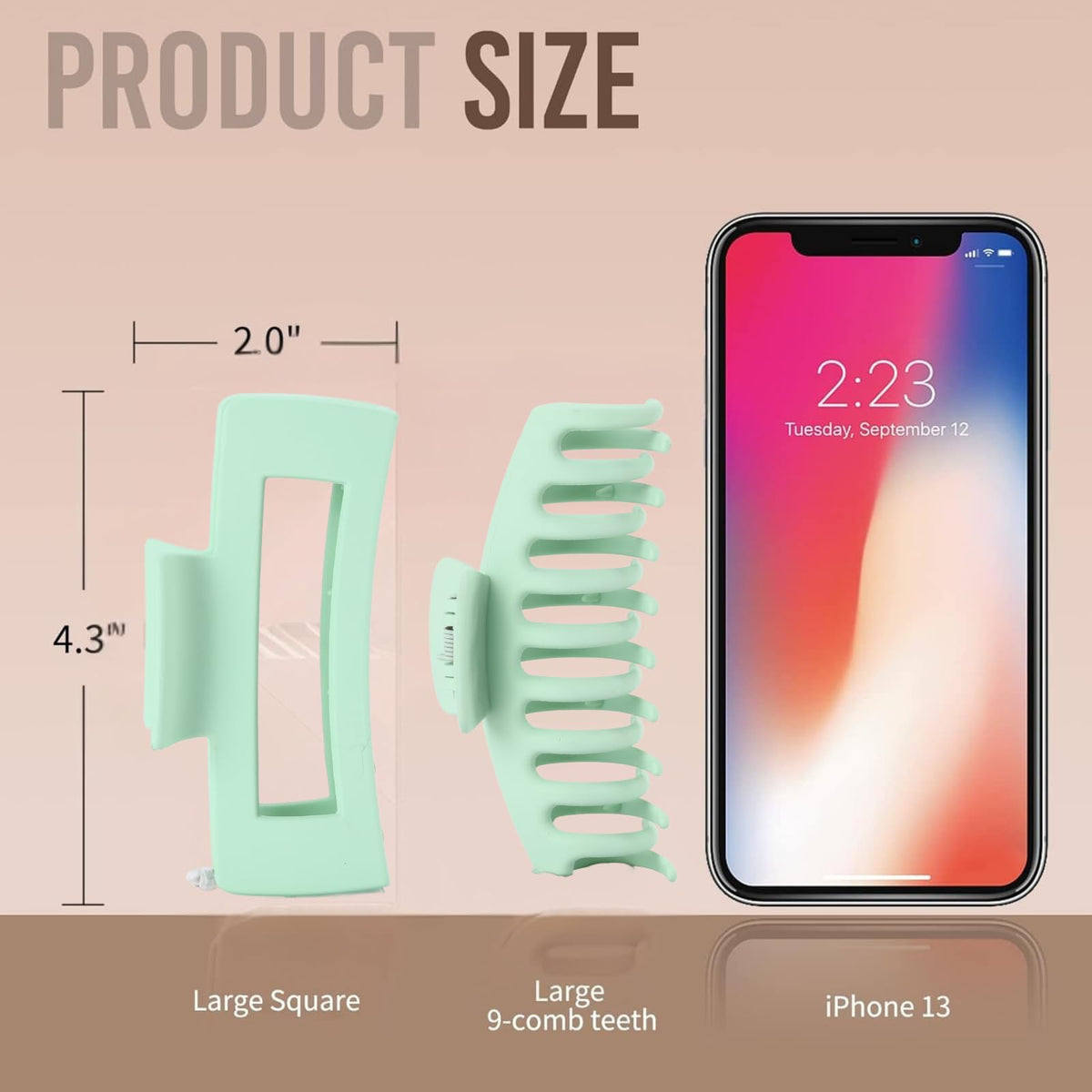 LuSeren pastel hair claw clips box packaging