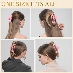 LuSeren Pink Hair Clip on thick curly hair