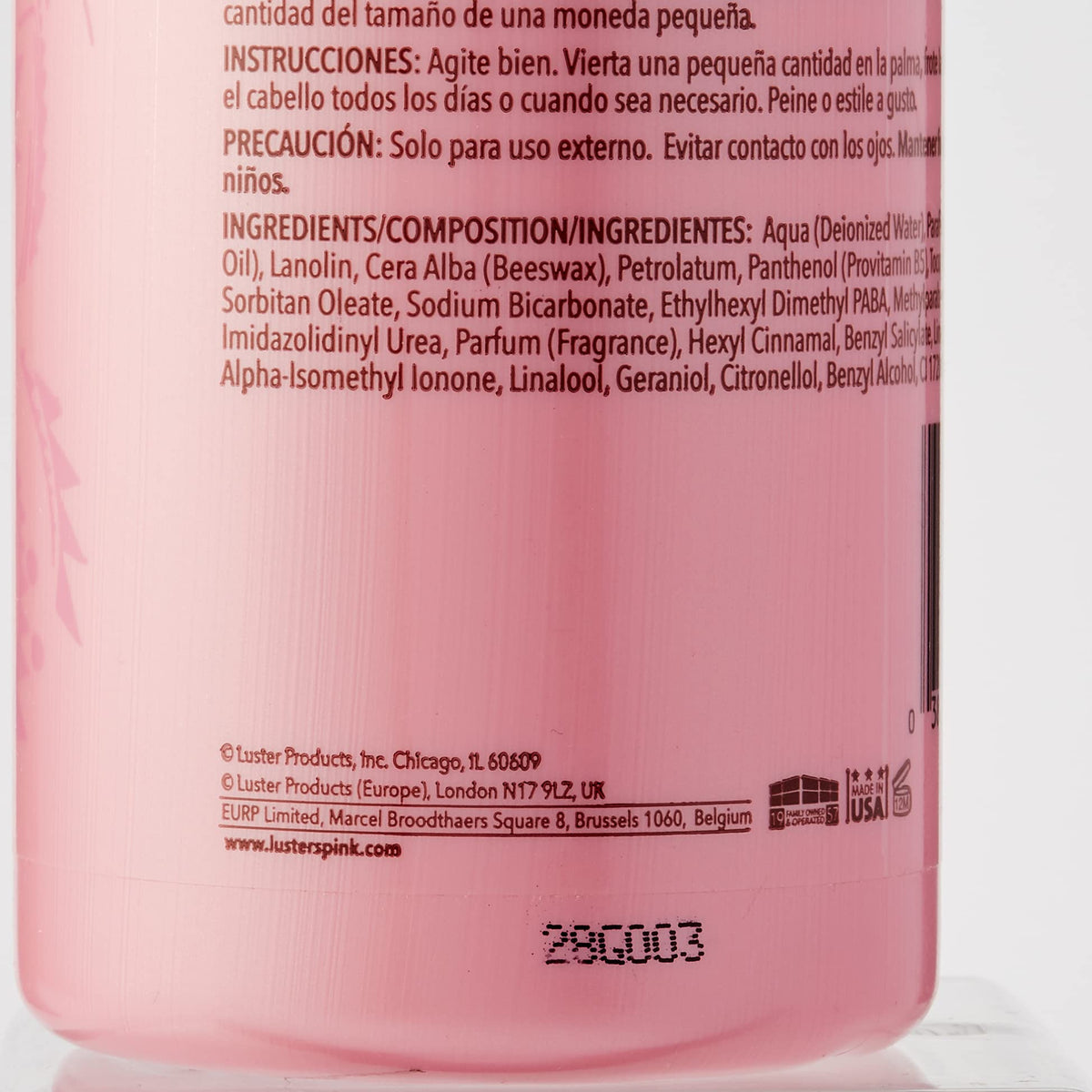 Luster's Pink Oil Moisturizer Hair Lotion 946 ml in lifestyle setting