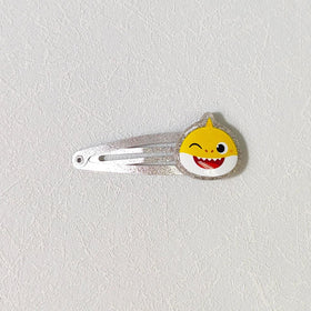 LUV HER Baby Shark Kids Hair Clips on a child's hairstyle