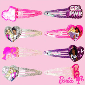 LUV HER Barbie Hair Clips showing smooth edges and vibrant colours