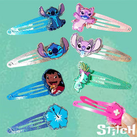 LUV HER Disney Stitch hair clips demonstrating non-slip design