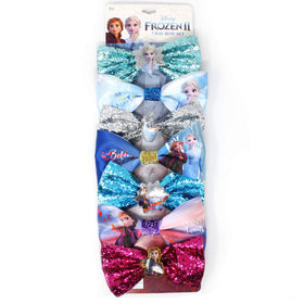 LUV HER Frozen 2 Girls 7 Piece Hair Bow Set front view