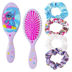 LUV HER Lilo & Stitch hairbrush front view with colourful design