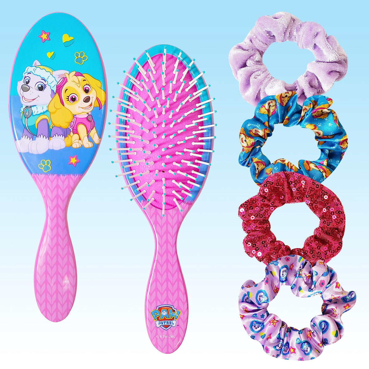 LUV HER Paw Patrol 9 inch detangling hair brush front view