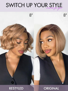 LUVME HAIR 12 Inch Ash Blonde Blunt Cut Bob Wig packaging