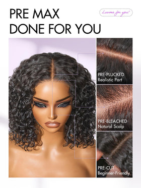 LUVME HAIR 12-inch deep curly wig back view
