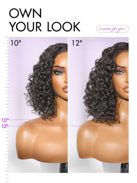 LUVME HAIR 12-inch deep curly wig inside view