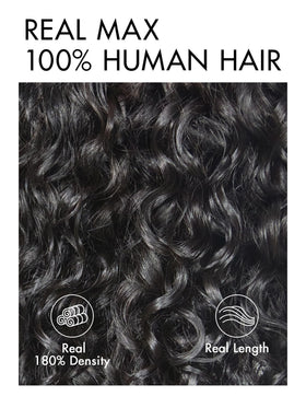 LUVME HAIR 12-inch deep curly wig with model