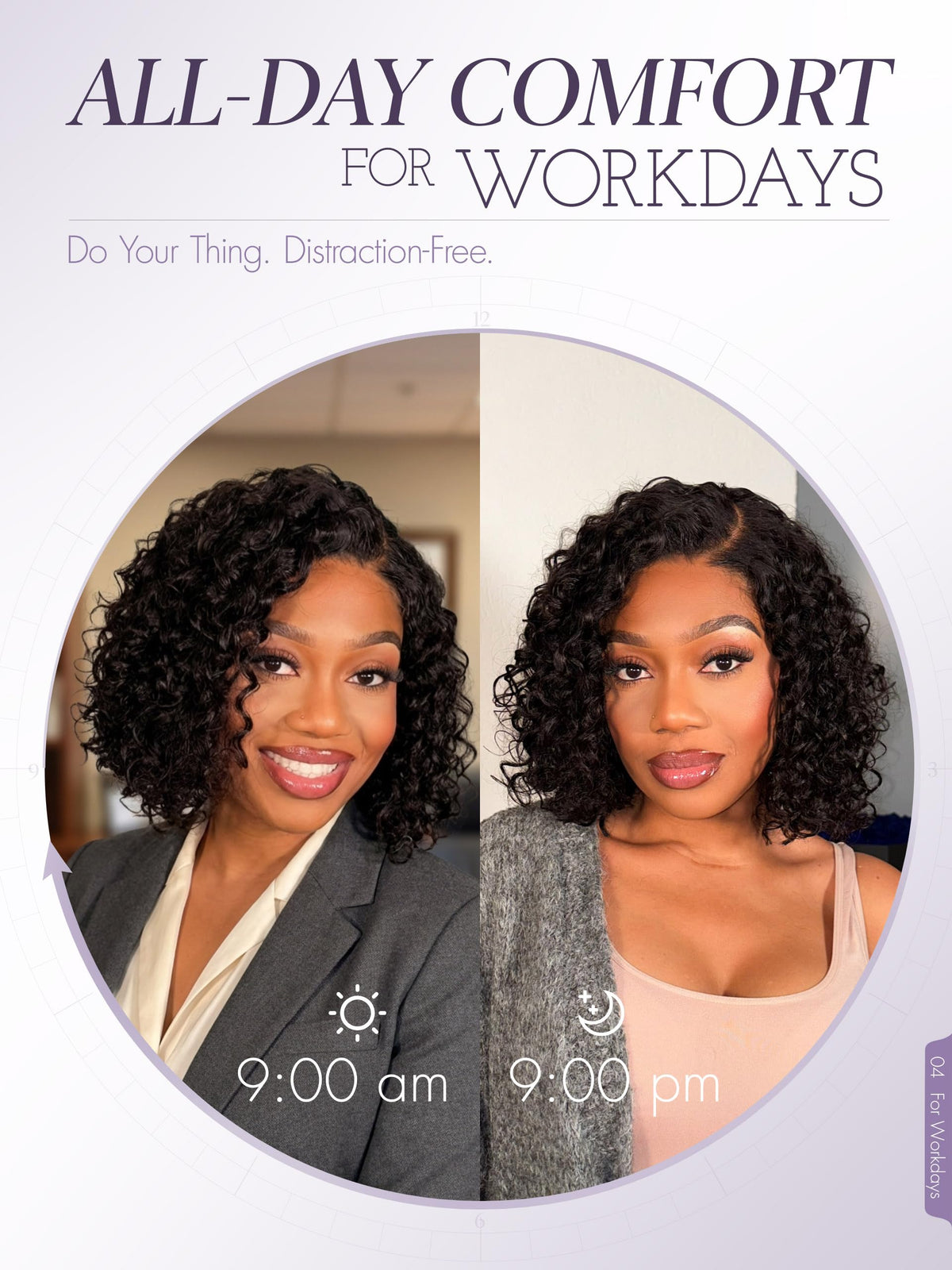 LUVME HAIR 14-inch Curly Deep Wave Wig with accessories