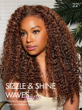 LUVME HAIR 14 Inch Deep Wave Wig side view showcasing curly texture