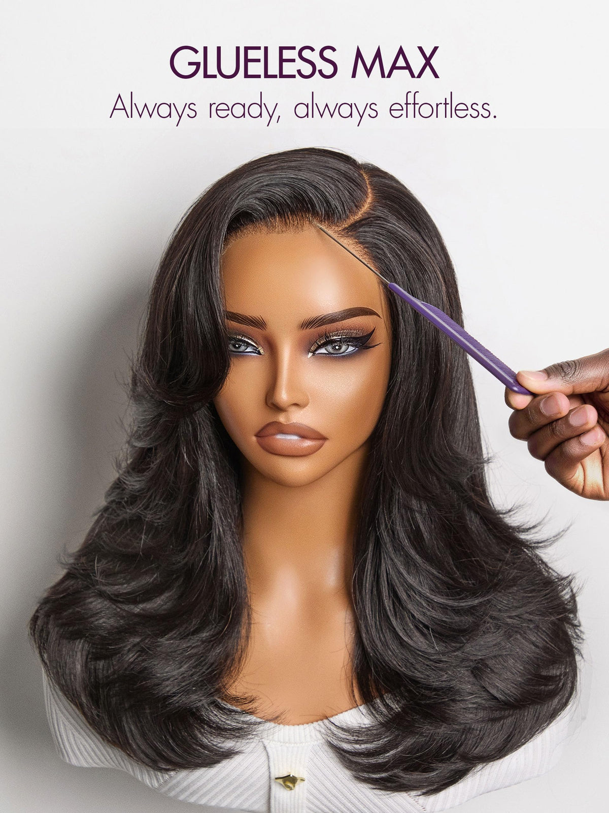 LUVME HAIR 14 Inch Wavy Bob Wig packaging display
