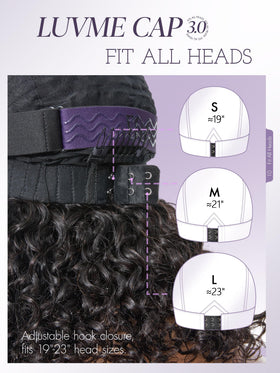 LUVME HAIR 16" Curly Deep Wave Wig with styling tools