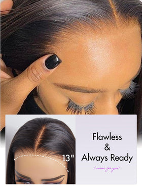 LUVME HAIR 22'' Straight Lace Front Wig styled