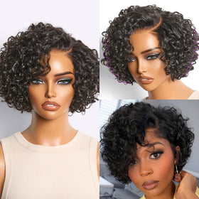 LUVME HAIR 6-inch curly pixie cut wig front view