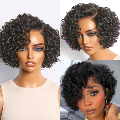 LUVME HAIR 6-inch curly pixie cut wig front view