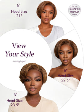 LUVME HAIR 6" Short Pixie Cut Wig on a mannequin