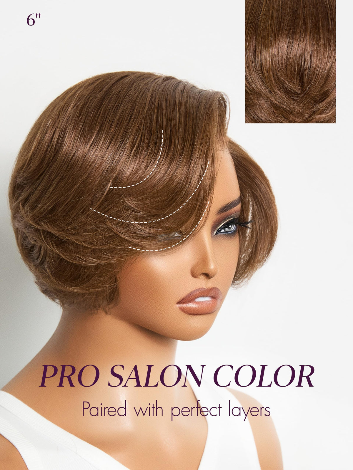 LUVME HAIR 6" Short Pixie Cut Wig styling demonstration