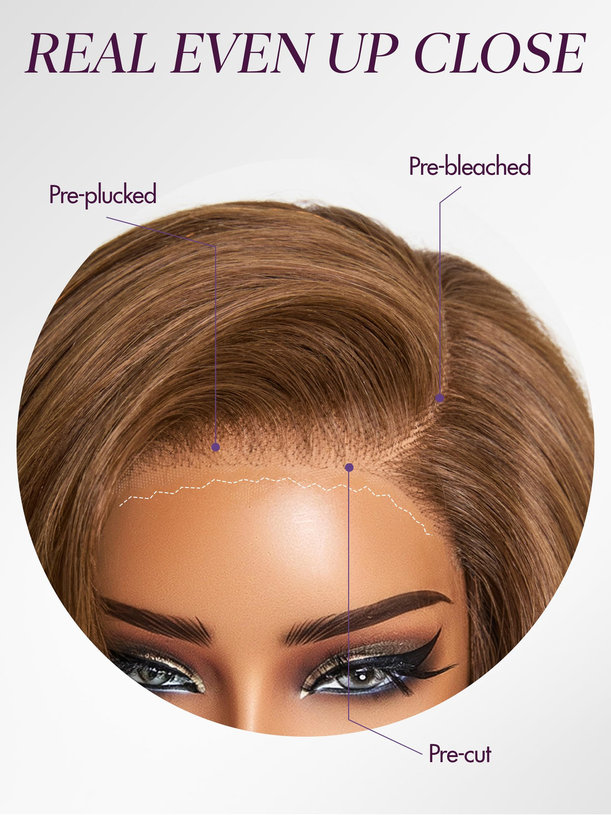 LUVME HAIR 6" Short Pixie Cut Wig with natural hairline