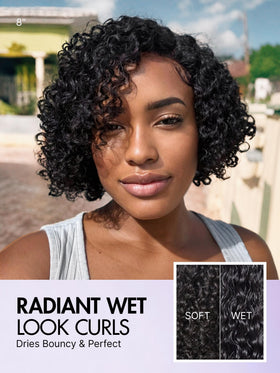 LUVME HAIR 8-inch curly wig back view