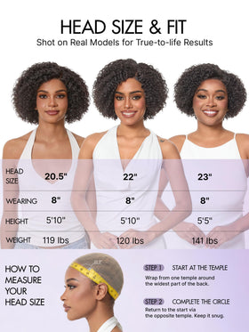 LUVME HAIR 8-inch curly wig on model