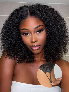 LUVME HAIR Bouncy Curly Wig 16 inches front view